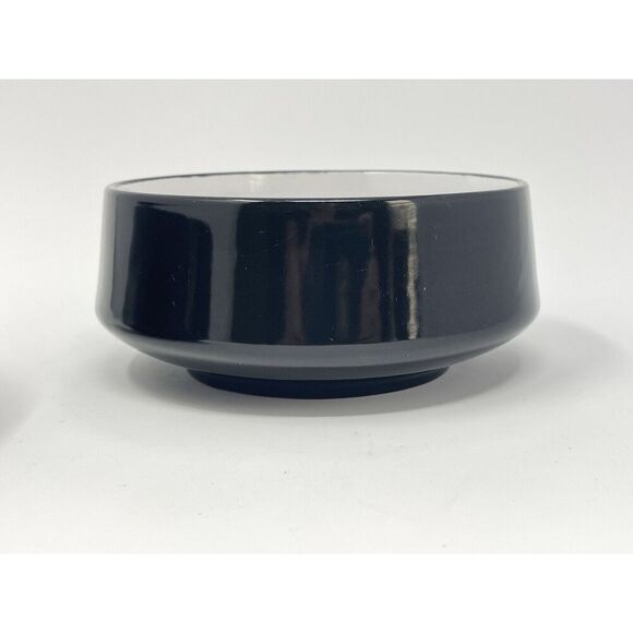 DANSK Kobenstyle Black White Soup Cereal All Purpose Bowls Quistgaard Set Of 2 - Picture 7 of 7